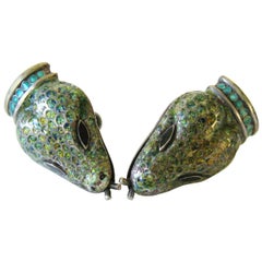 Margot De Taxco Boucles d'oreilles serpent en émail