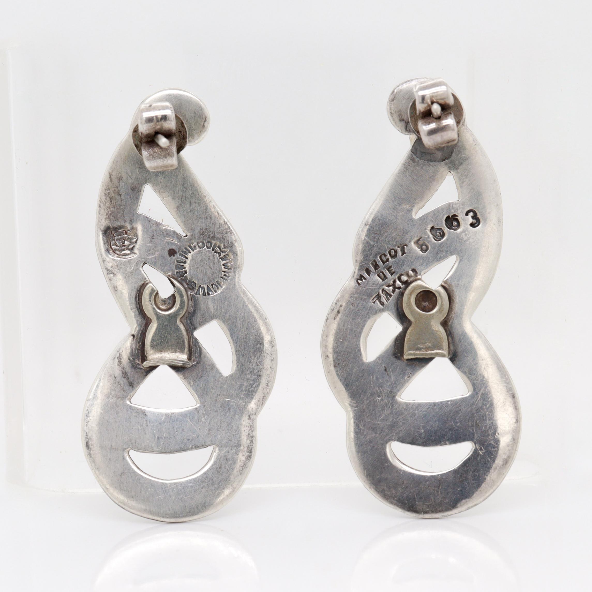 Orecchini Margot De Taxco in argento massiccio messicano in vendita 7