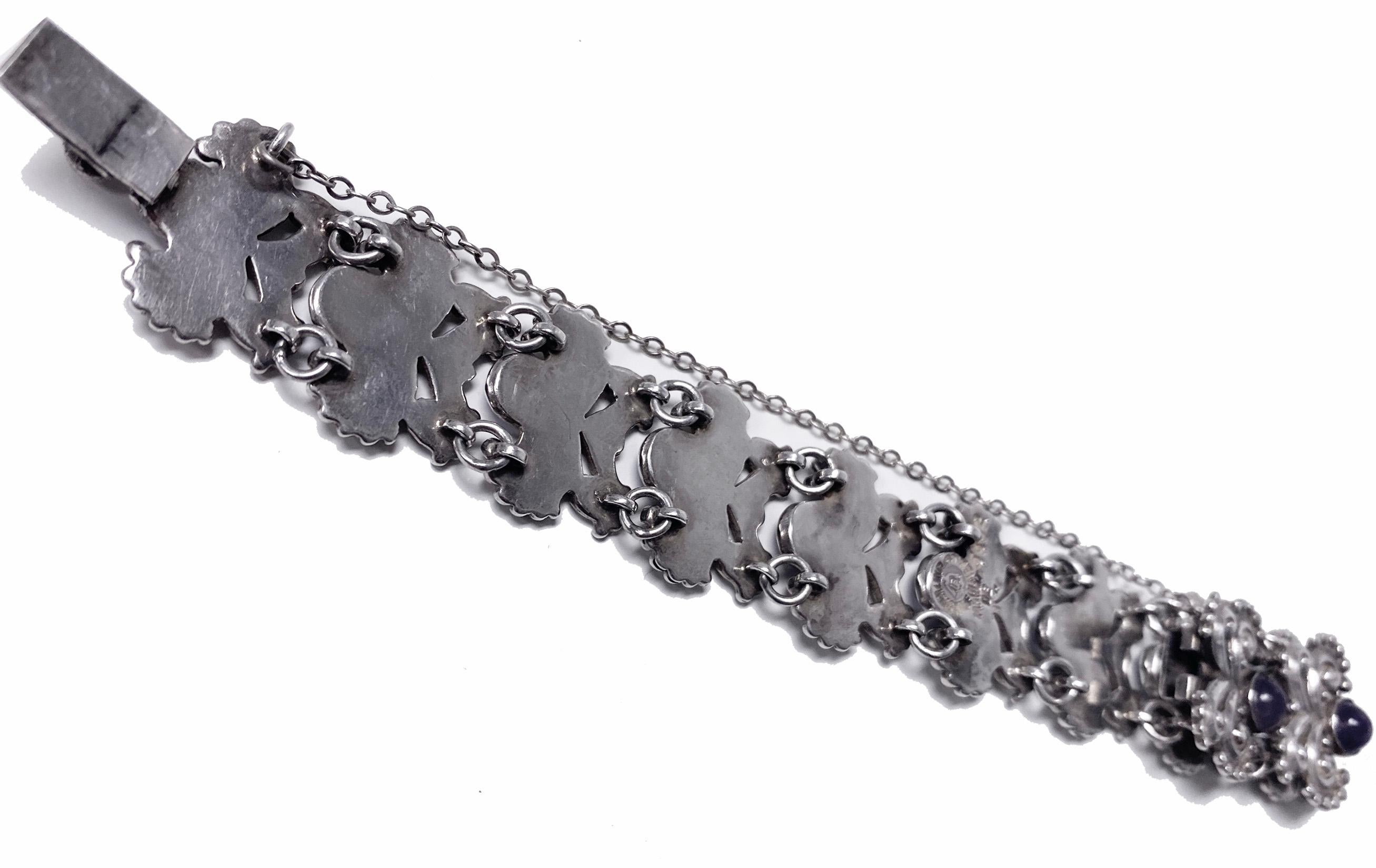 Margot de Taxco Sterling Silver Amethyst Bracelet, C.1960 1
