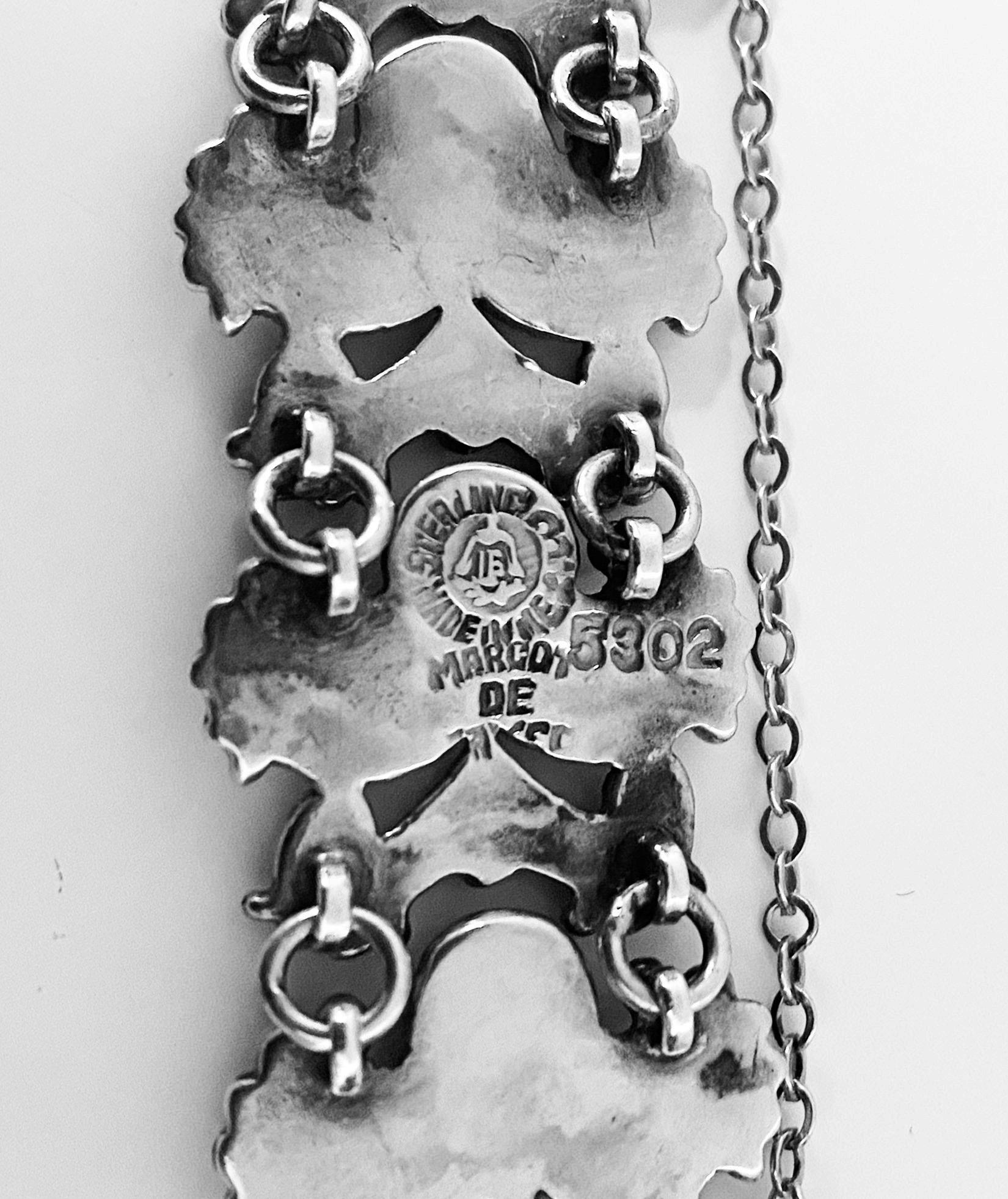 Margot de Taxco Sterling Silver Amethyst Bracelet, C.1960 2
