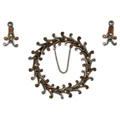Margot de Taxco Sterling Silver Bracelet and Earring Set