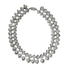 Margot De Taxco Sterling Silver Modernist Necklace