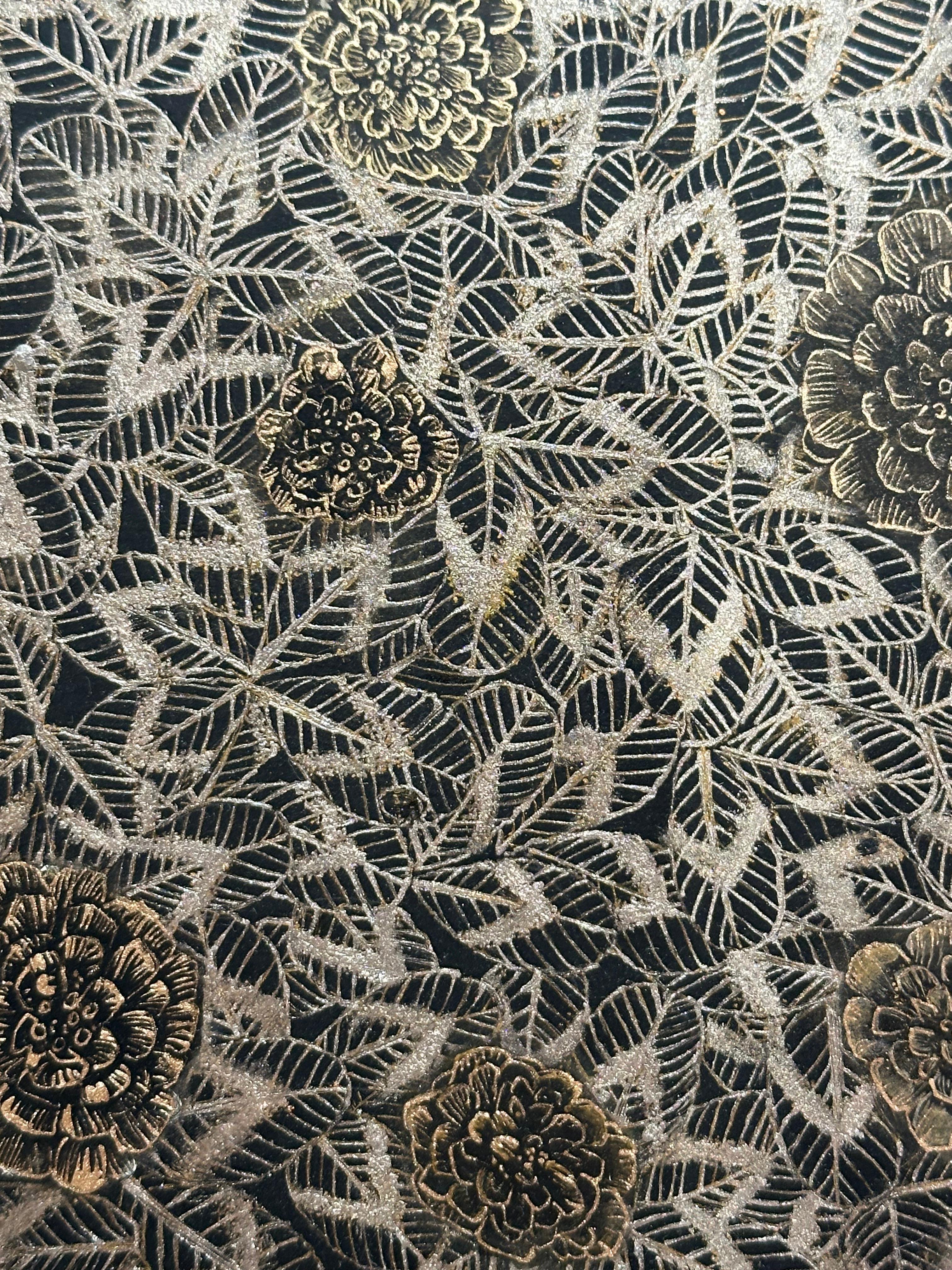 Kleeblatt Drei - Metallisch Silber Klee Pflanze Blätter Blumen, 2024 im Angebot 1