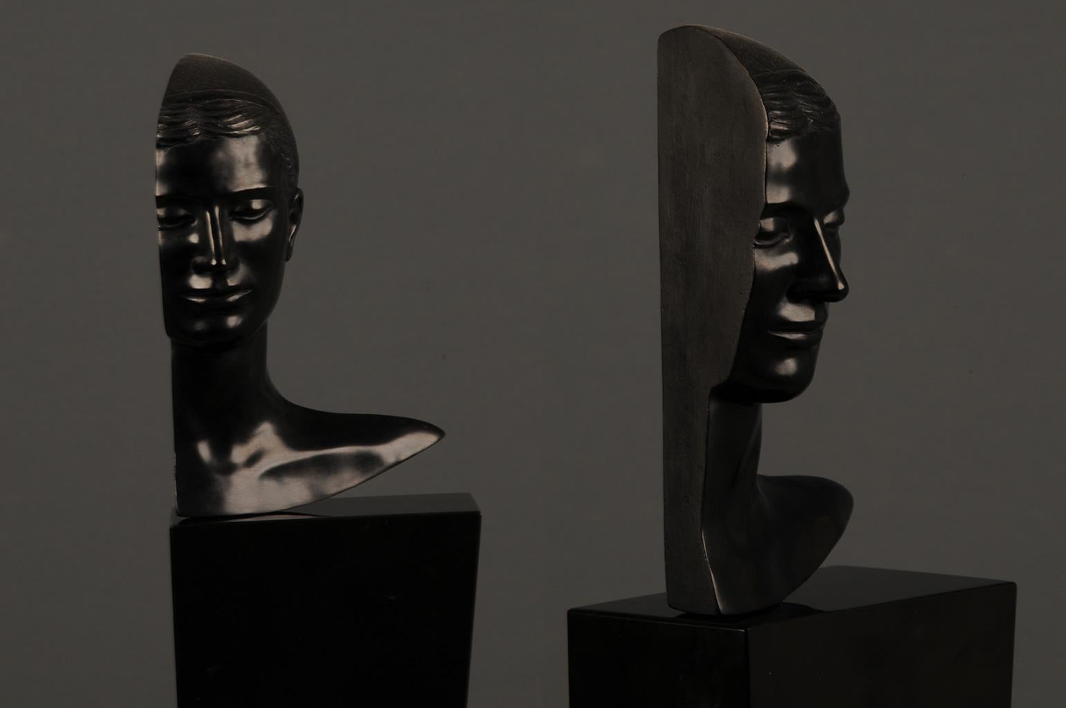 Margot Homan Figurative Sculpture - A Trois Quarts Three Quarters Bronze Sculpture Classical Contemporary 