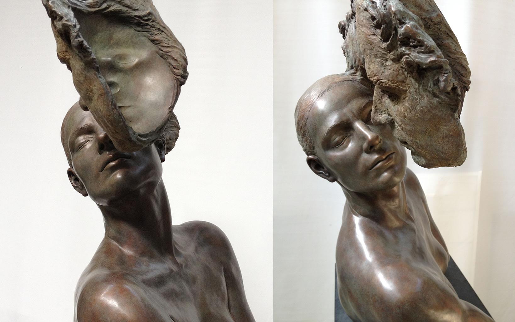 Anima Animus Bronze Sculpture Contemporary Connected

The sculptures of Margot Homan (1956, Oss) show a perfect command of the old craft of modelling and sculpting, with which she continually develops an age old tradition. In her artistic education