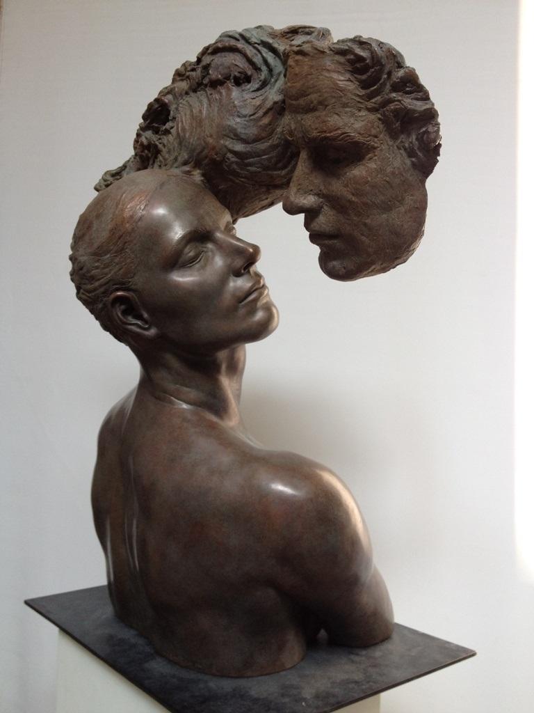 Margot Homan Figurative Sculpture - Anima Animus Bronze Sculpture Contemporary Connected