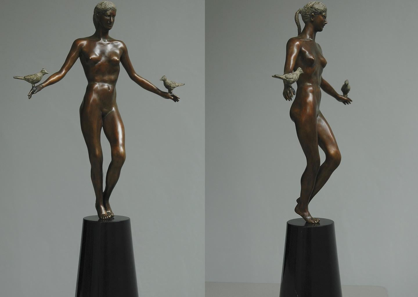Margot Homan Figurative Sculpture – Antike Bronzeskulptur Klassische zeitgenössische Mythologie aus Bronze