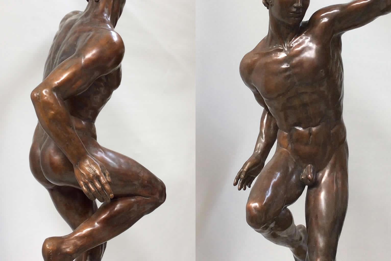 Dionysisch-Bronze-Skulptur Mythologie Klassische zeitgenössische Kunst (Zeitgenössisch), Sculpture, von Margot Homan