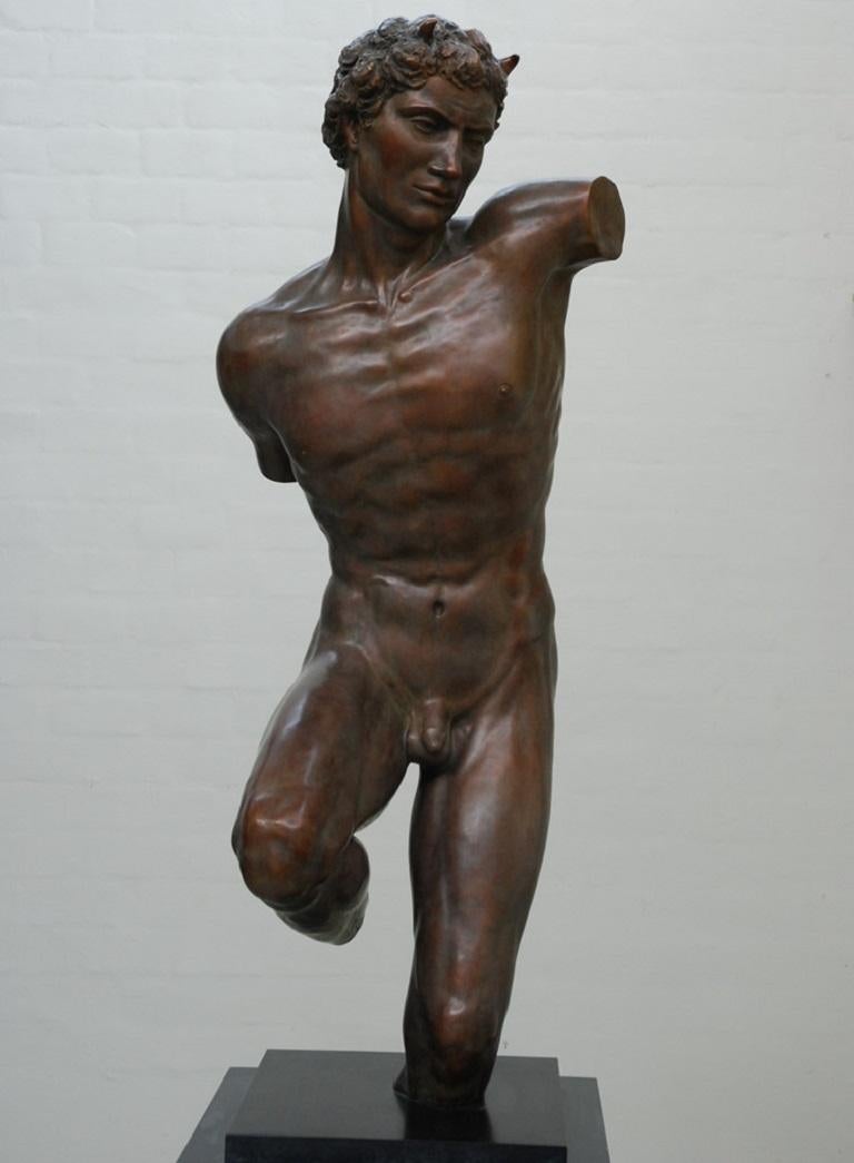 Margot Homan Figurative Sculpture – Dionysisch Torso-Bronze-Skulptur Klassische Mythologie Zeitgenössische Kunst