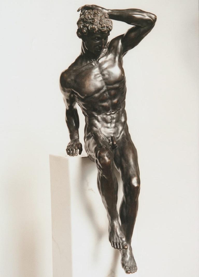 Et in Arcadia Bronze Sculpture Nude Male Figure Mythology Contemporary Classic