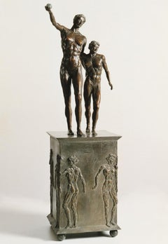 Hemelse Jacht Caza Celestial Escultura de Bronce Mitología Clásica Contemporánea