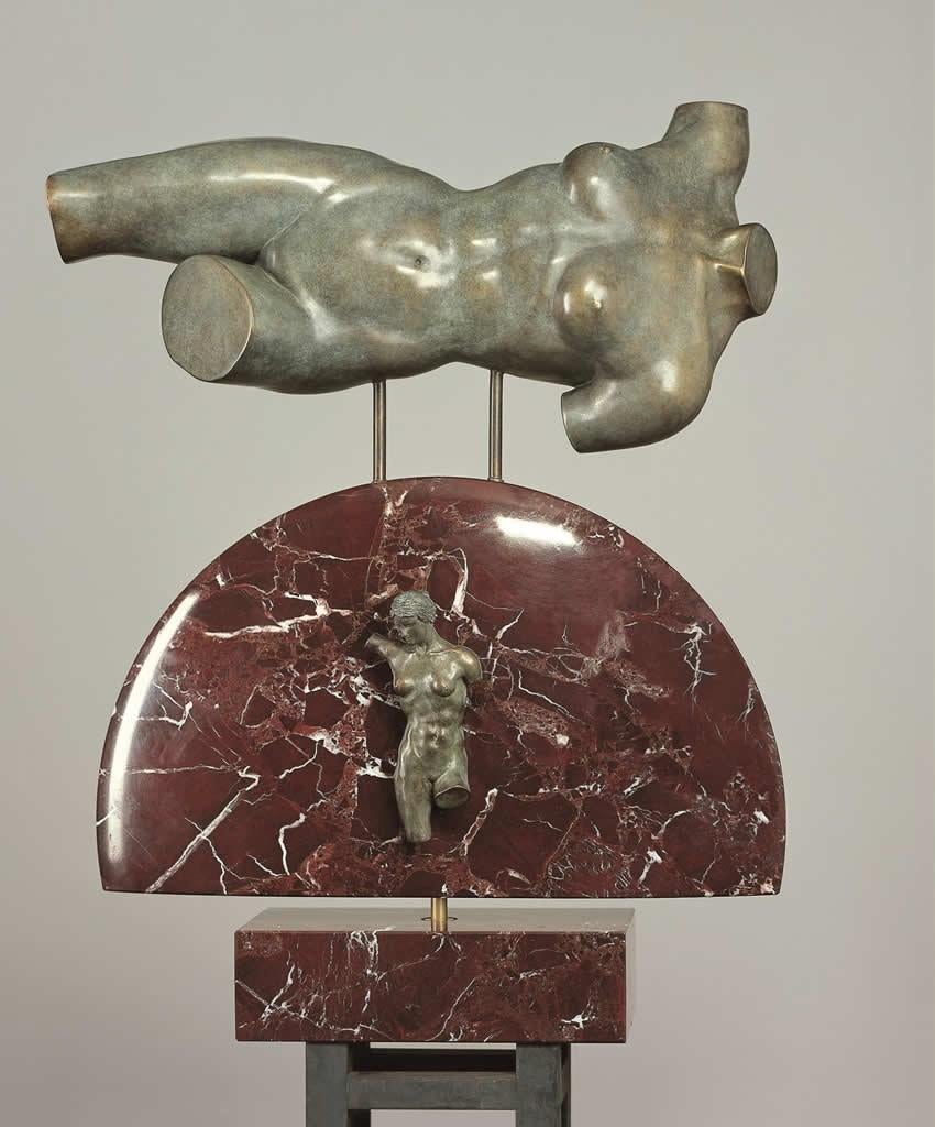 Margot Homan Nude Sculpture – Mat-Bronze-Skulptur Zeitgenössische klassische Mythologie
