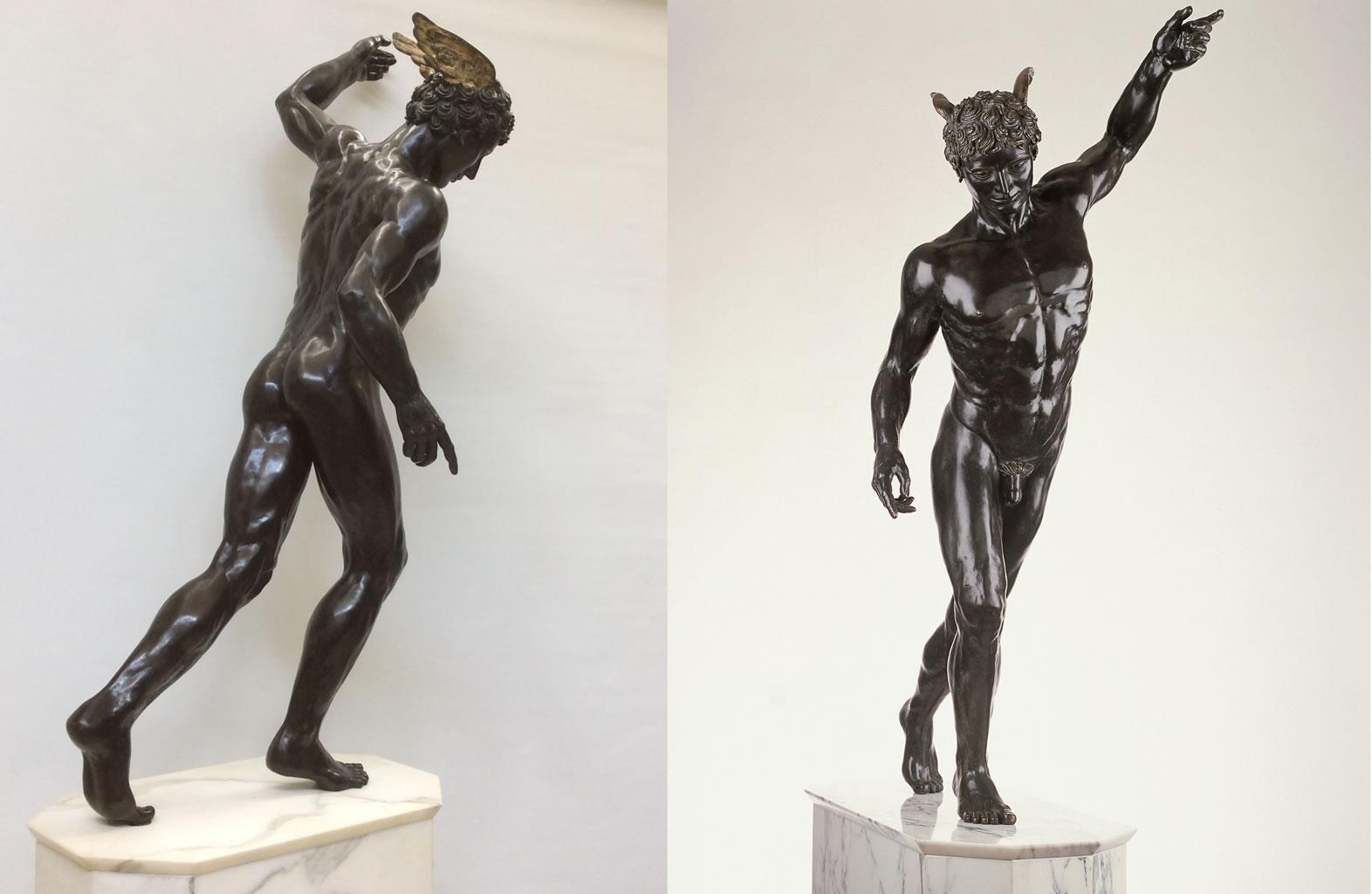 Mercurius Bronze Sculpture Contemporary Classic Mythology

The sculptures of Margot Homan (1956, Oss, the Netherlands) show a perfect command of the old craft of modelling and sculpting, with which she continually develops an age old tradition. In
