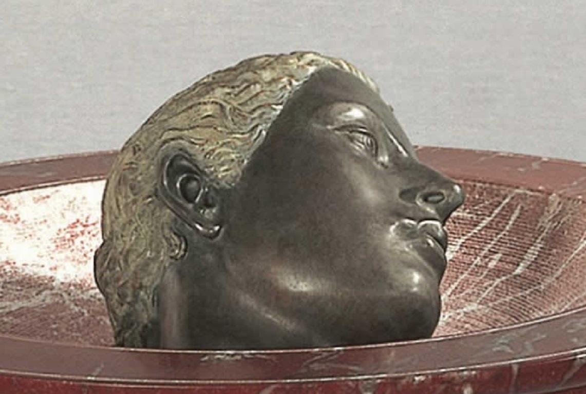 Orpheus Bronze-Skulptur Zeitgenössische klassische Mythologie  – Sculpture von Margot Homan