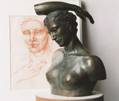 Overpeinzing Contemplation Bronze Sculpture Contemporary Classic Mythology