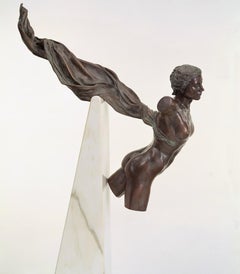 Psyche Carrier der Lichtbronze-Skulptur Mythologie Zeitgenössischer Klassiker