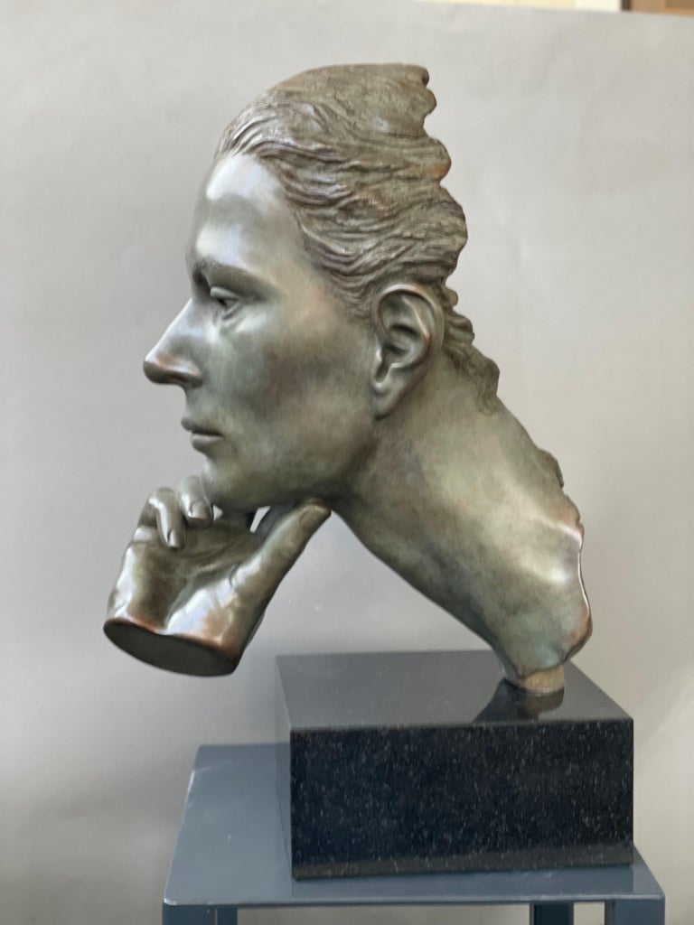 Margot Homan Self Confidence Bronze Sculpture Head Portrait State of
