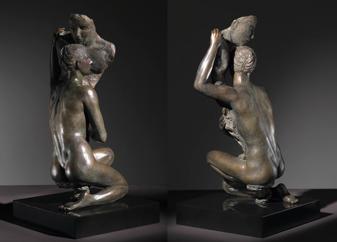Silent Thought Bronze Sculpture Mythology Classic Contemporary 

The sculptures of Margot Homan (1956, Oss, the Netherlands) show a perfect command of the old craft of modelling and sculpting, with which she continually develops an age old