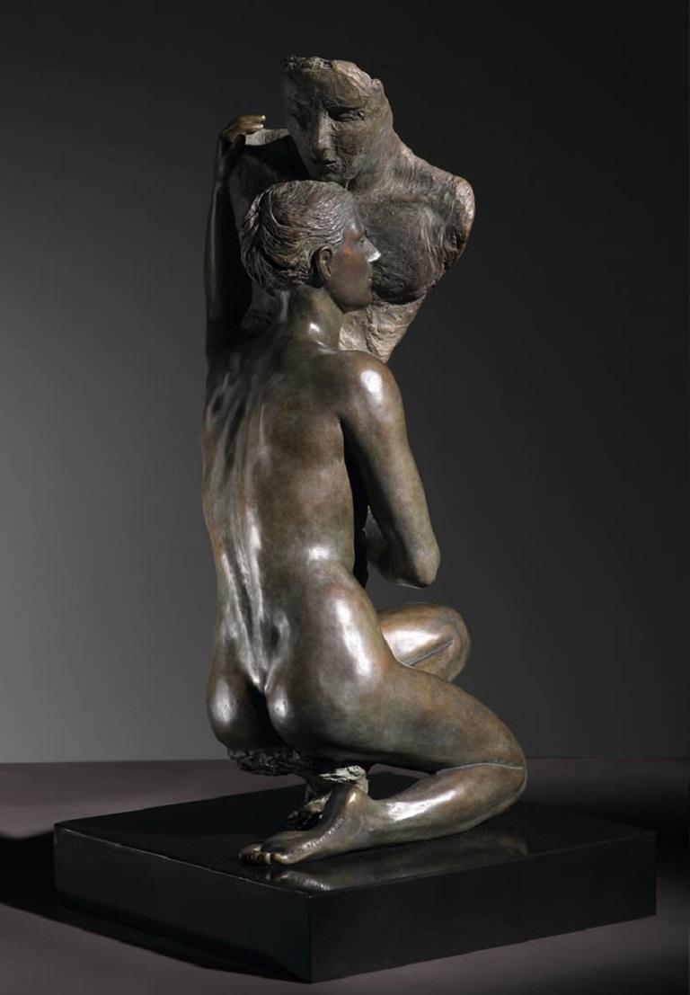 Margot Homan Figurative Sculpture - Silent Thought Bronze Sculpture Mythology Classic Contemporary 