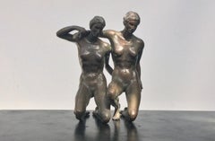 Schwesternschaft Bronzeskulptur Figurativ Zeitgenössisch Klassisch Mythologie