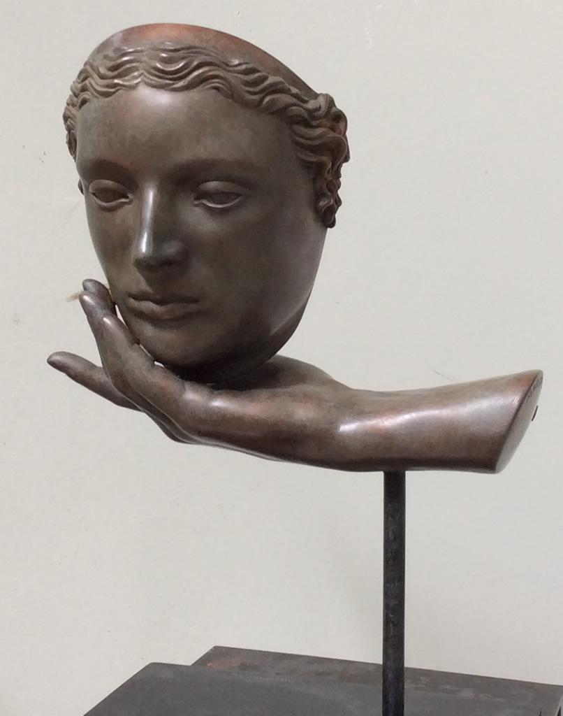 Margot Homan Figurative Sculpture - Sluimer Slumber Bronze Sculpture Portrait Contemporary Classic Mythology