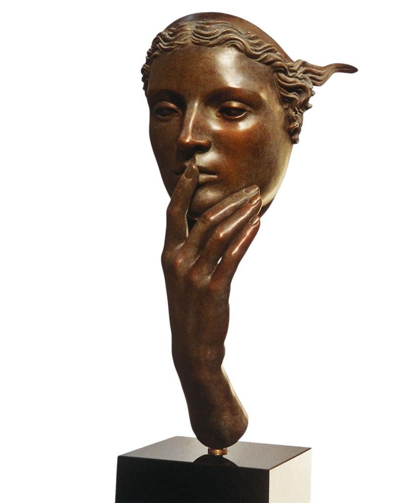 Stilte Silence Bronze Sculpture Head Portrait Mythology Classic In Stock