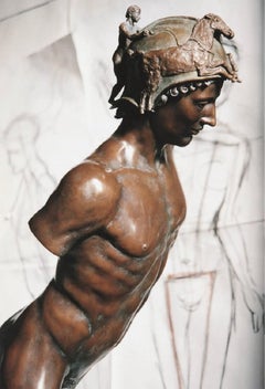 Tempus Bronze Sculpture Nude Male Mythology Classic Contemporary