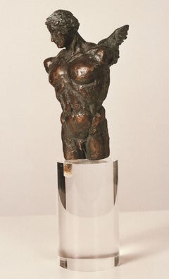 Torsje Small Torso Bronze Sculpture Mythology Classic Contemporary Nude Male 