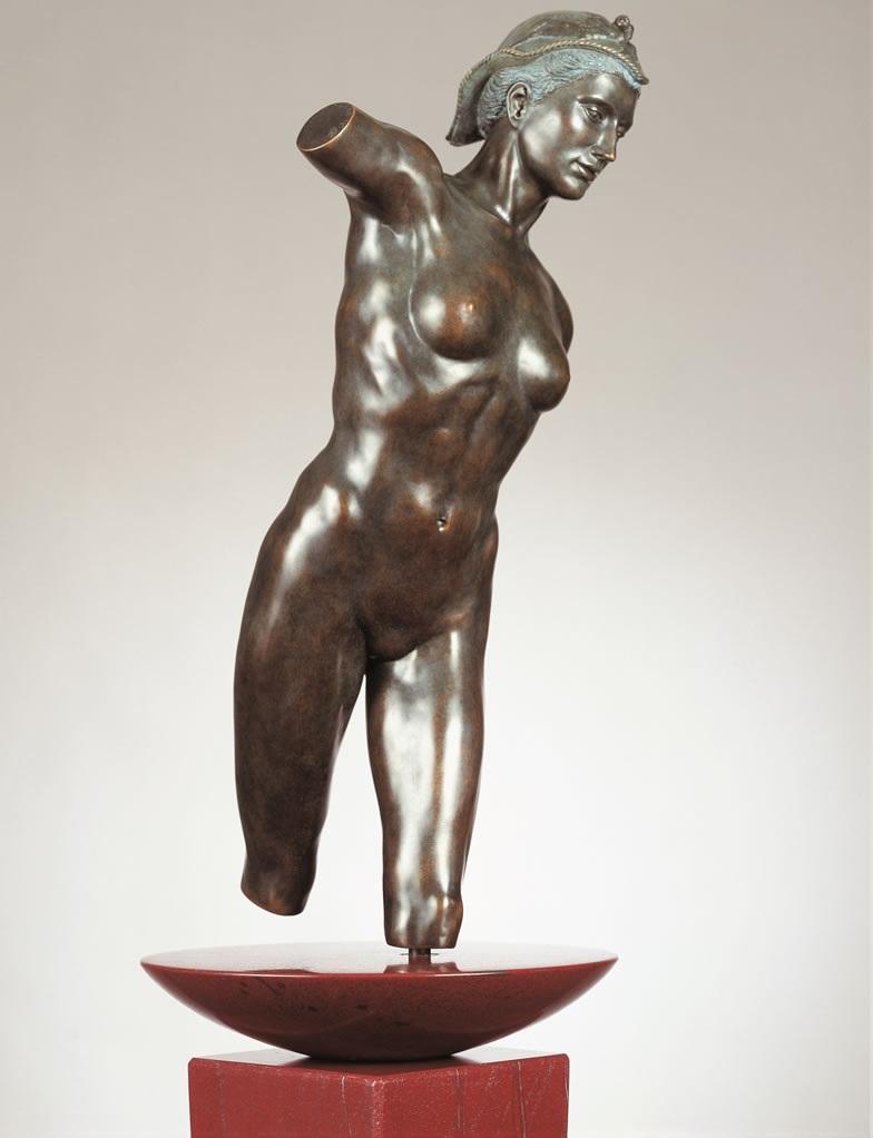 Was Bleibet Aber Stiften die Dichter, Bronzeskulptur, klassisches zeitgenössisches Gedicht (Zeitgenössisch), Sculpture, von Margot Homan
