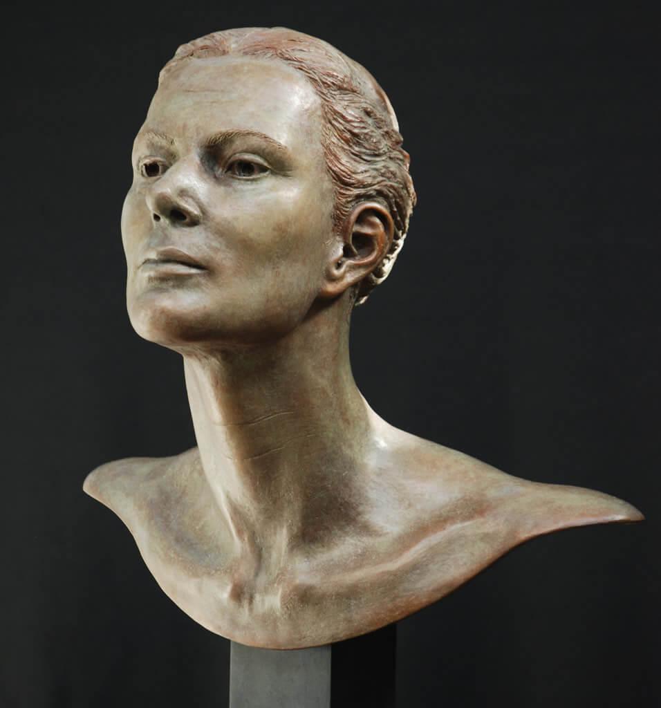Margot Homan Figurative Sculpture - Who needs Wings Bronze Sculpture Mythology Classic Contemporary Female Portrait