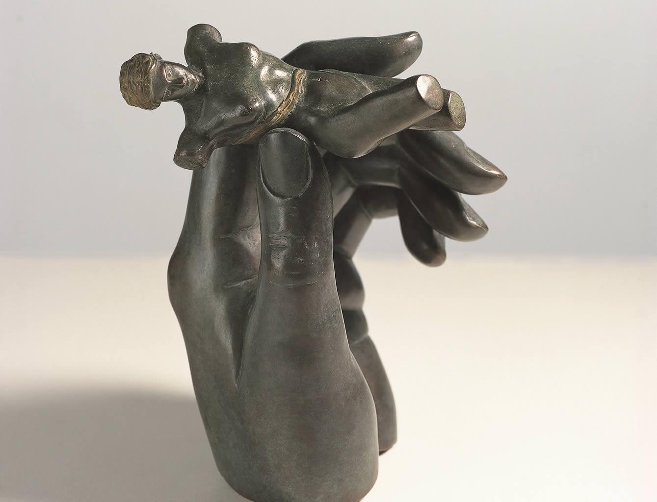 Margot Homan Figurative Sculpture - Without Title Bronze Sculpture Hand Female Nude Figure Mythology Classic