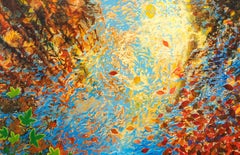 Designed by Nature: Oil on Canvas Landscape, Abstract Autumn Scene