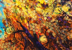 Nel mezzo di una foresta: Pittura a olio impressionista su tela