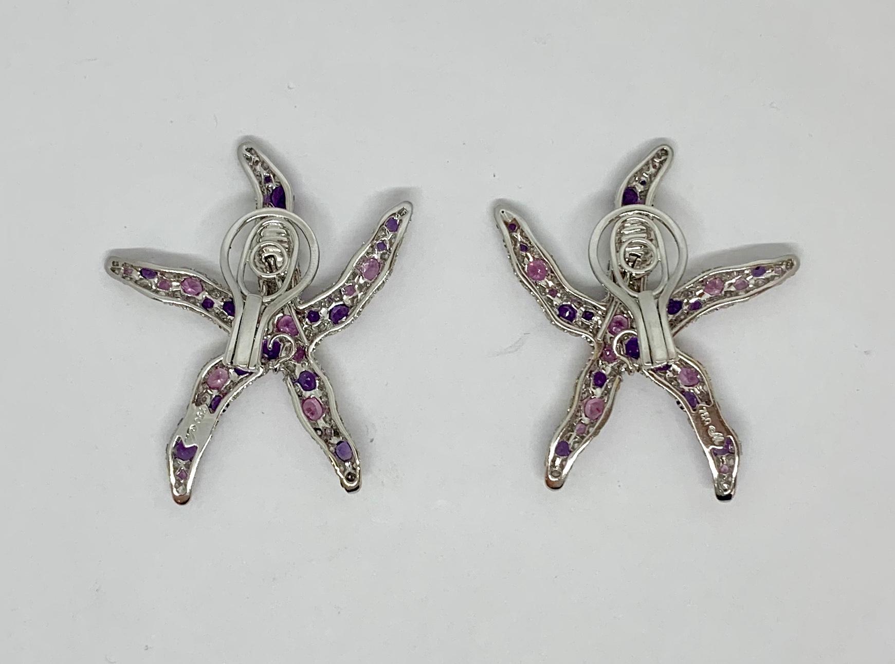 starfish earrings white lotus
