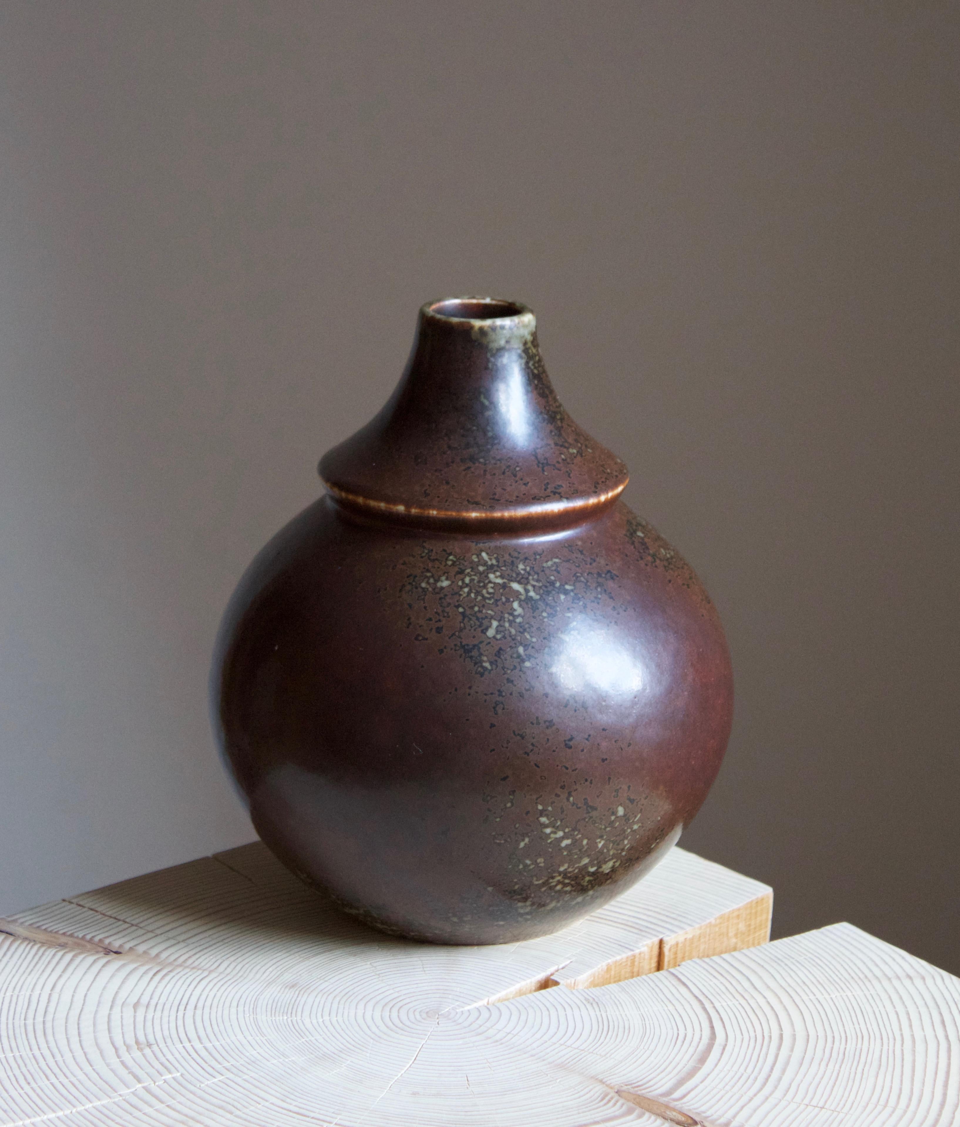 A freeform vase. Designed by Margot Öjemark Wiijk, for Rörstrand, Sweden, early 1960s.
