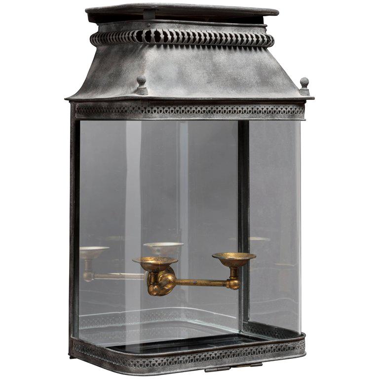 The Jamb Margot  Pierced Metal Wall Lantern Sconce For Sale