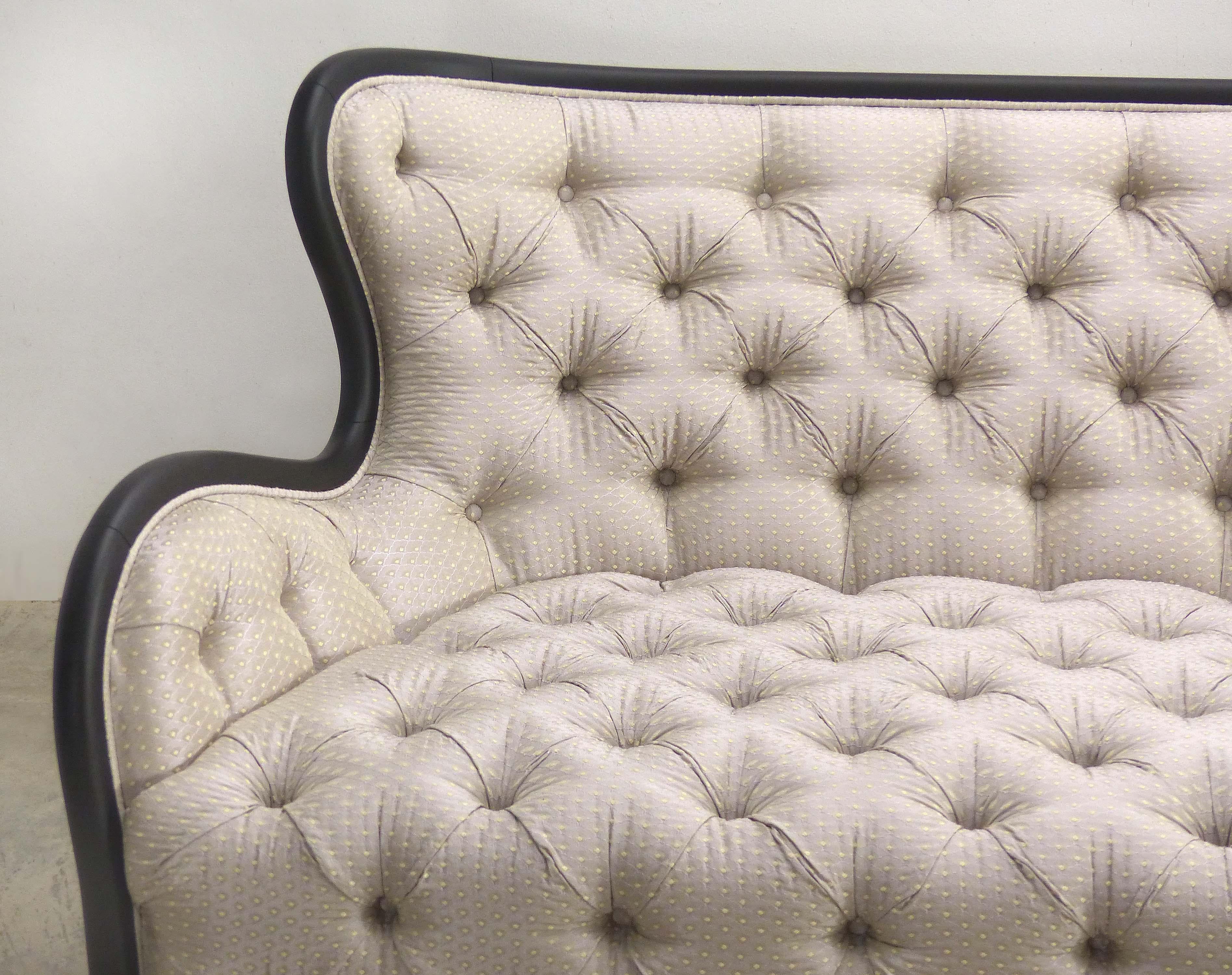 Margot sofa by Medea. Handmade in Italy of tufted fabric.
