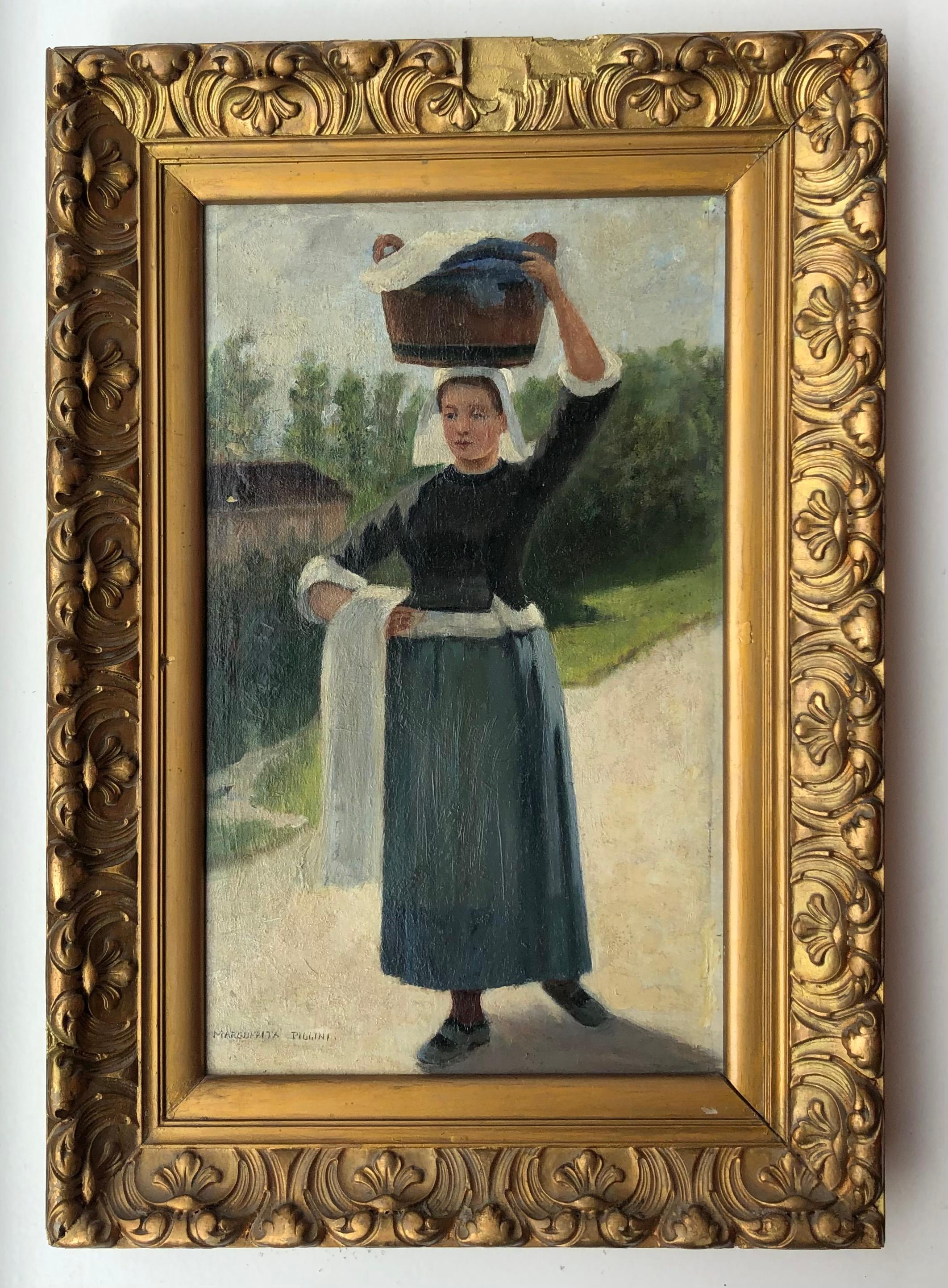 Lavandaia bretone - Painting di Marguerita Pillini