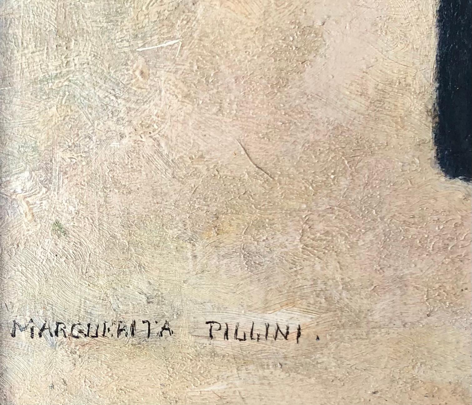 Lavandaia bretone - Figurative Painting Nero di Marguerita Pillini