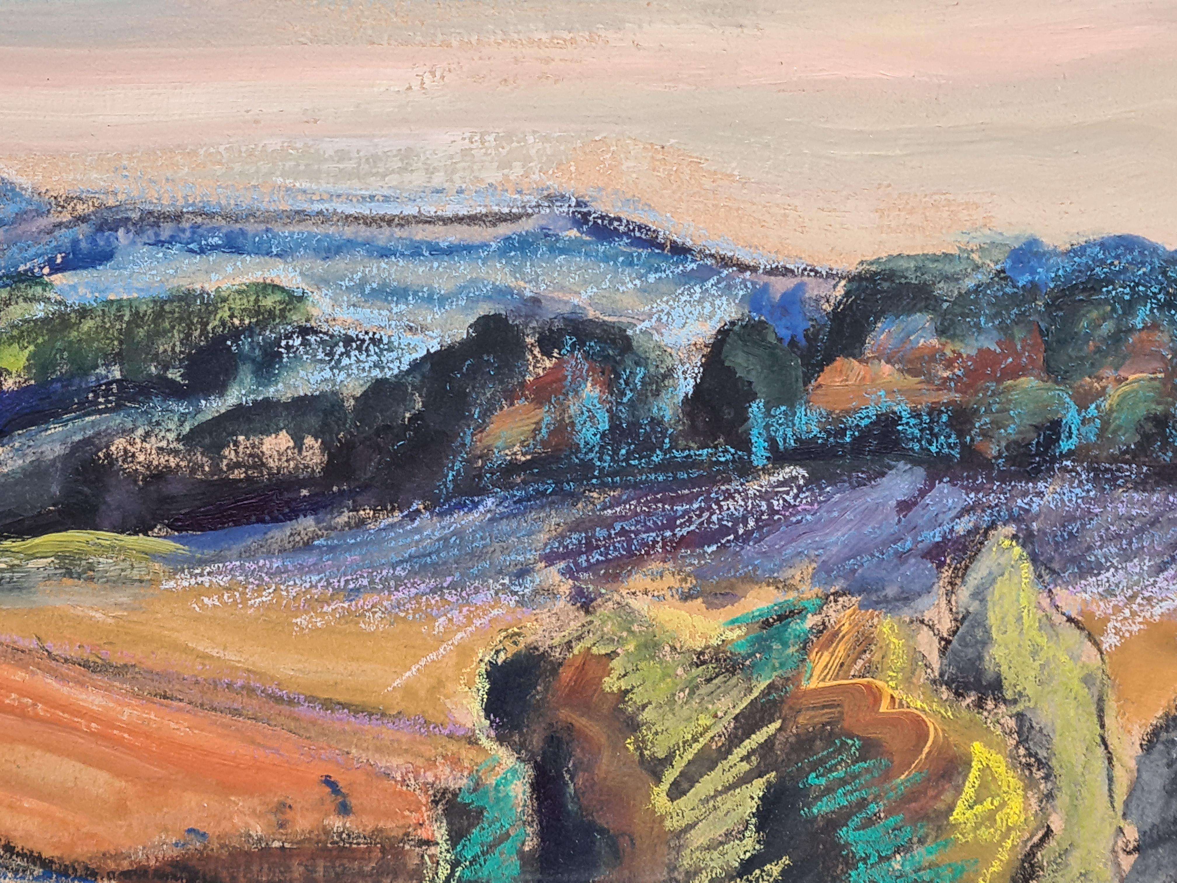 Fauvist View of A French River and Mountain Landscape, The Verdon, Provence. For Sale 5