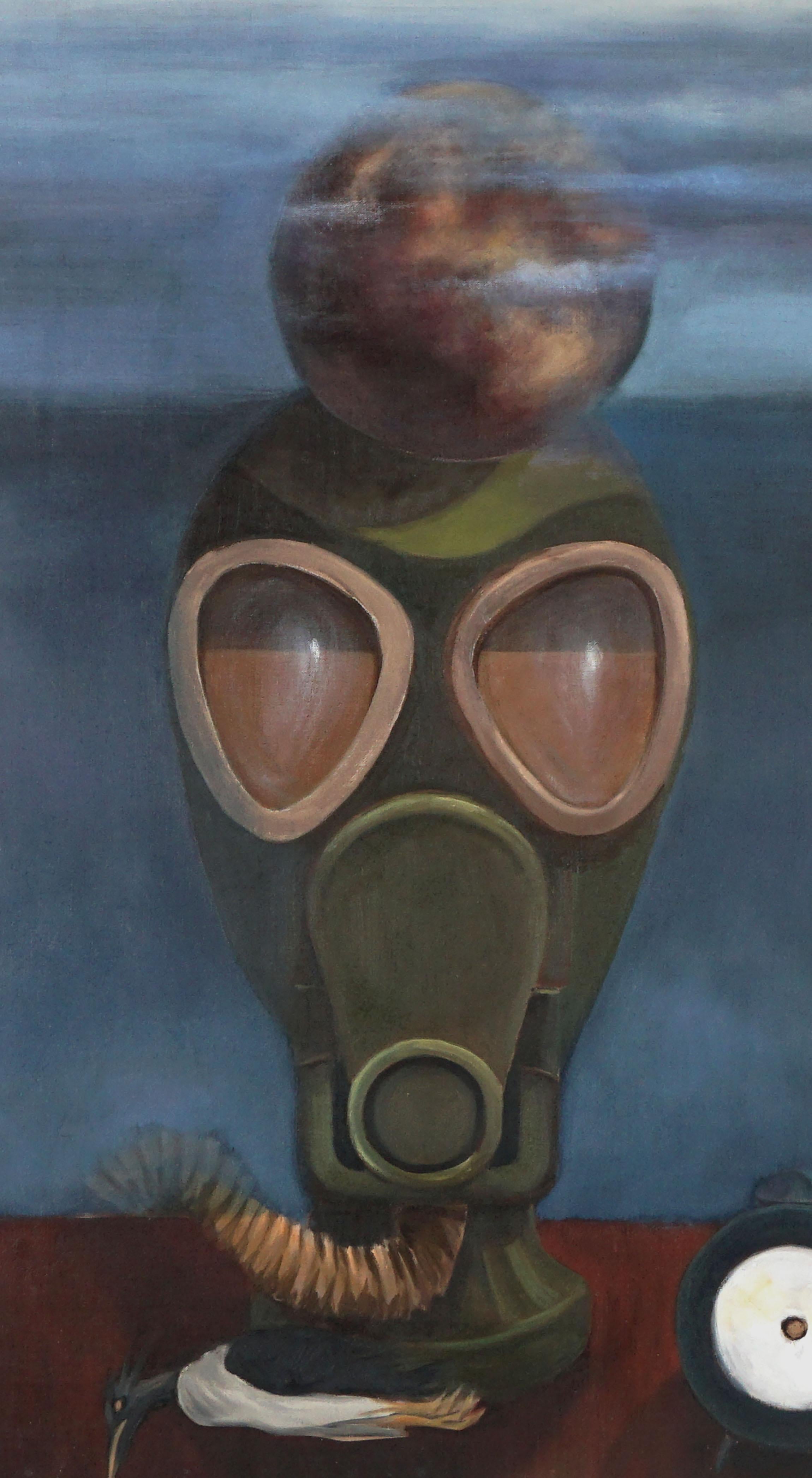 1940s Surrealistic Environmental Apocalypse Still Life Hawaiian Surrealism - Painting by Marguerite Blasingame