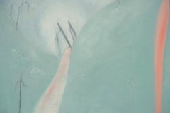 „Destiny's Path“, Hawaii – Surreale figurativ-abstrakte Kunst aus Hawaii der Mitte des Jahrhunderts