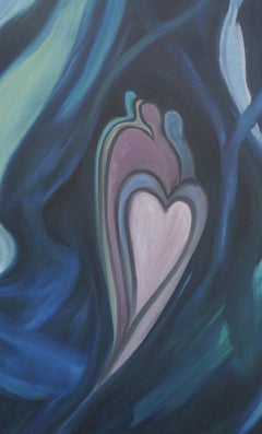 Family Heart - Mid Century Hawaiian Symbolist Figurative Abstract