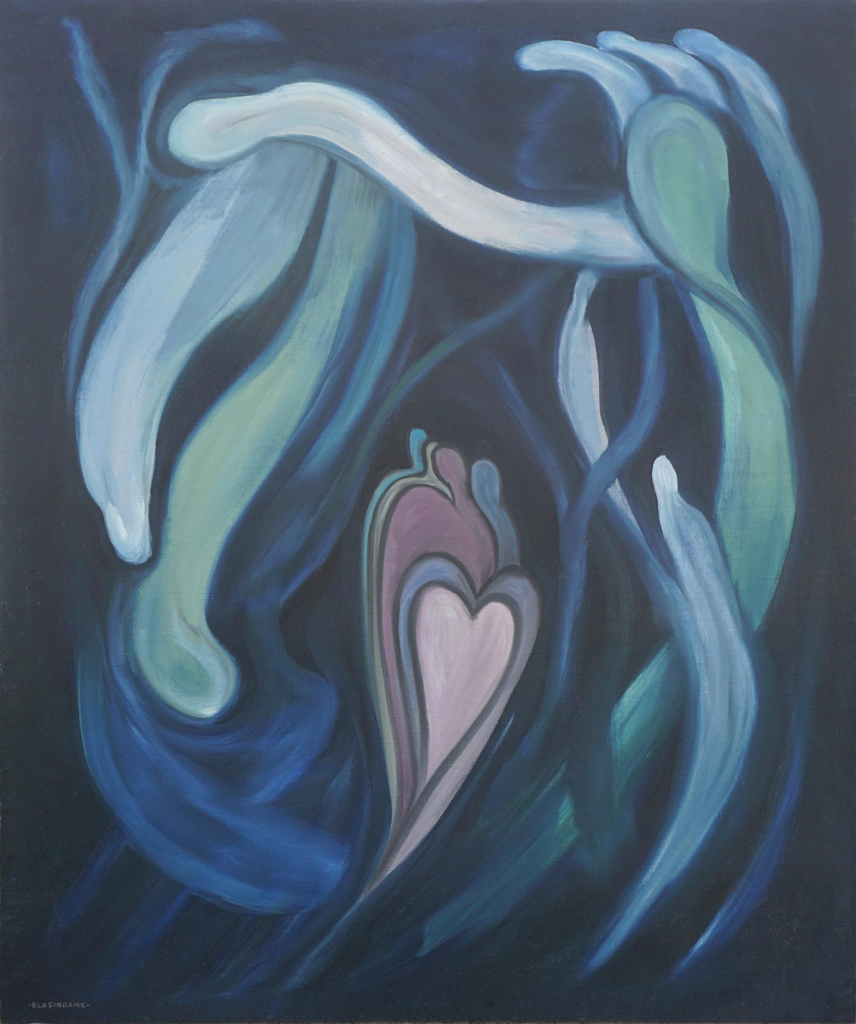 Family Heart - Mid Century Hawaiian Symbolist Figurative Abstract 