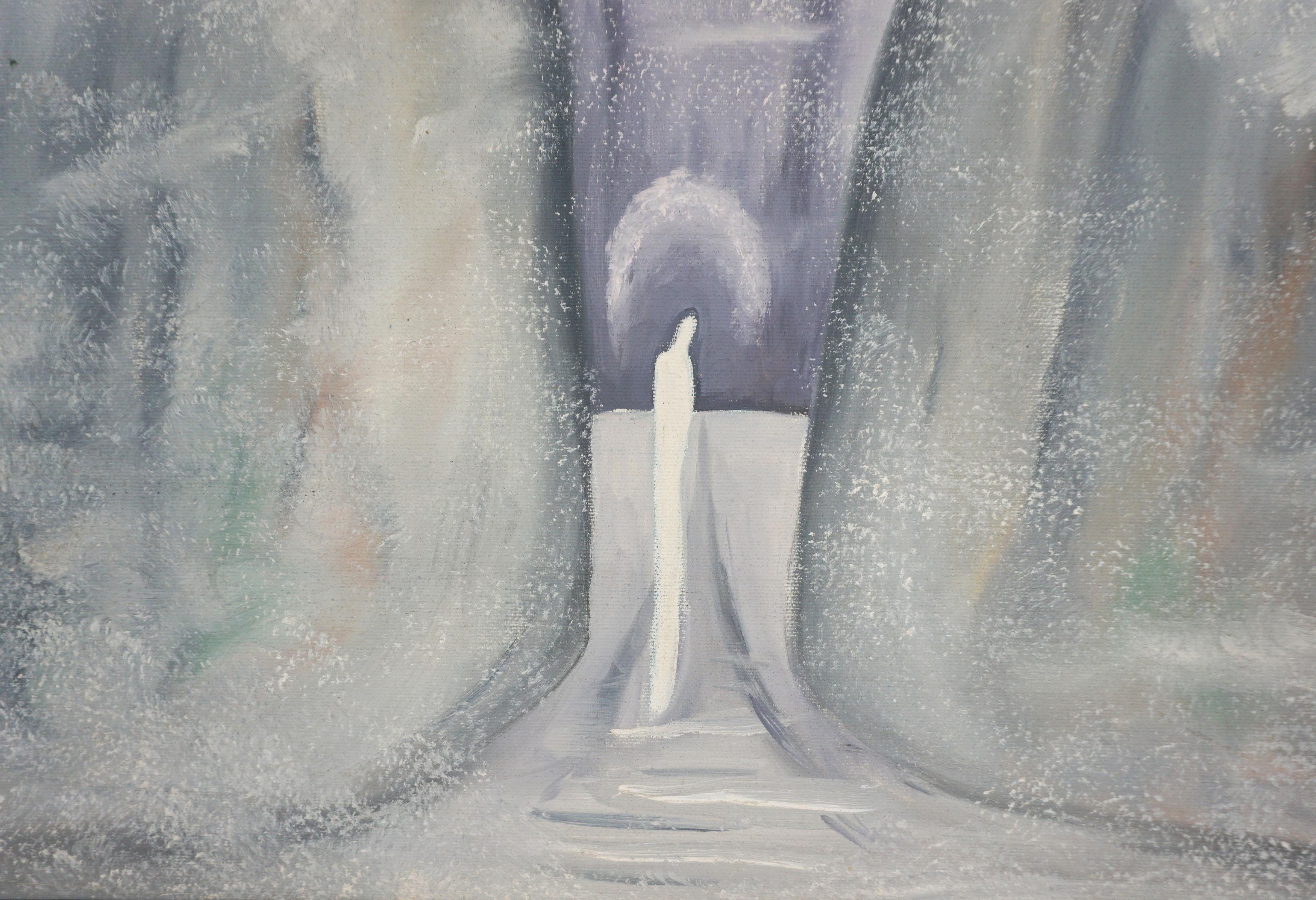 Mauna 'uhane - Arte visionario hawaiano surrealista moderno de mediados de siglo - Painting de Marguerite Blasingame