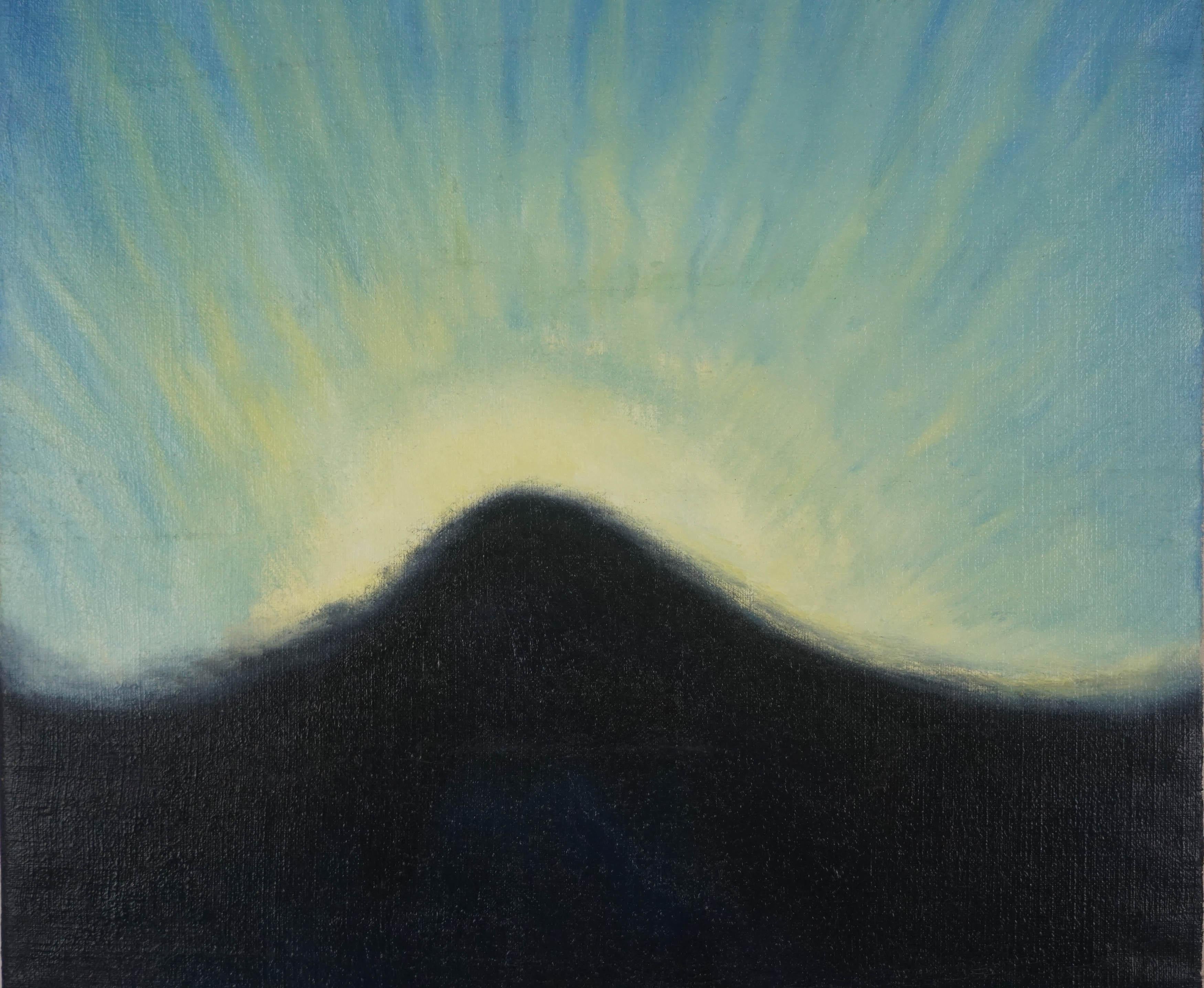 Pintura al óleo original modernista de un amanecer hawaiano - Painting de Marguerite Blasingame