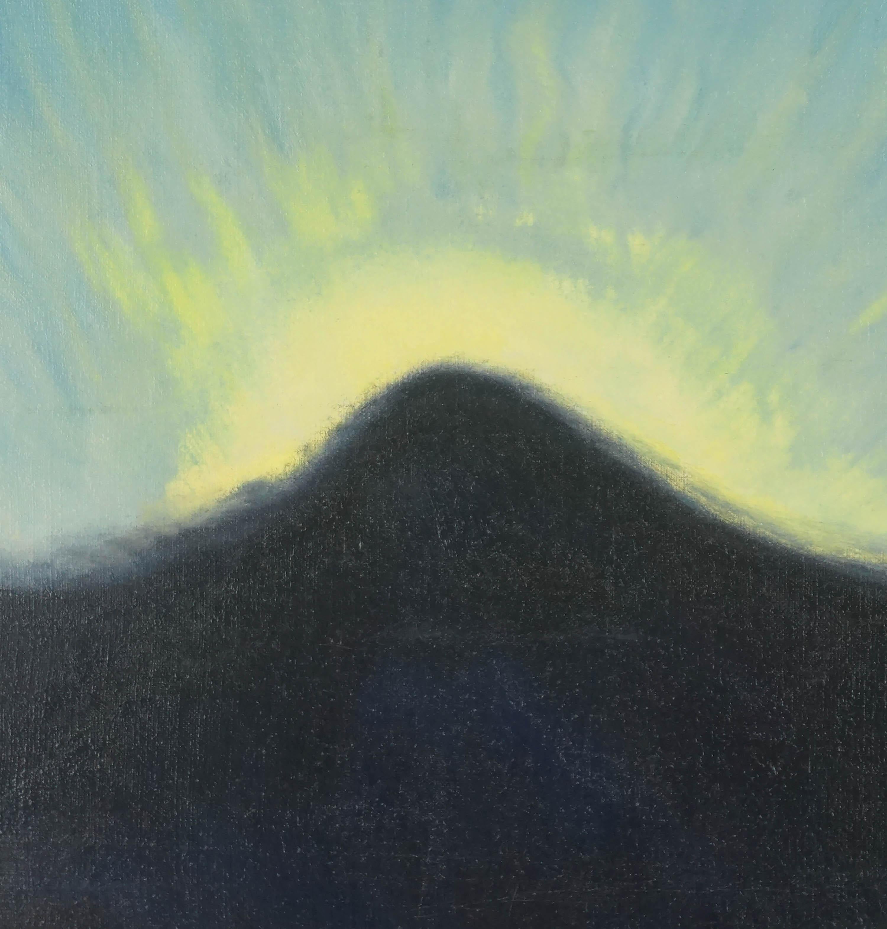 Pintura al óleo original modernista de un amanecer hawaiano - Painting moderno estadounidense de Marguerite Blasingame