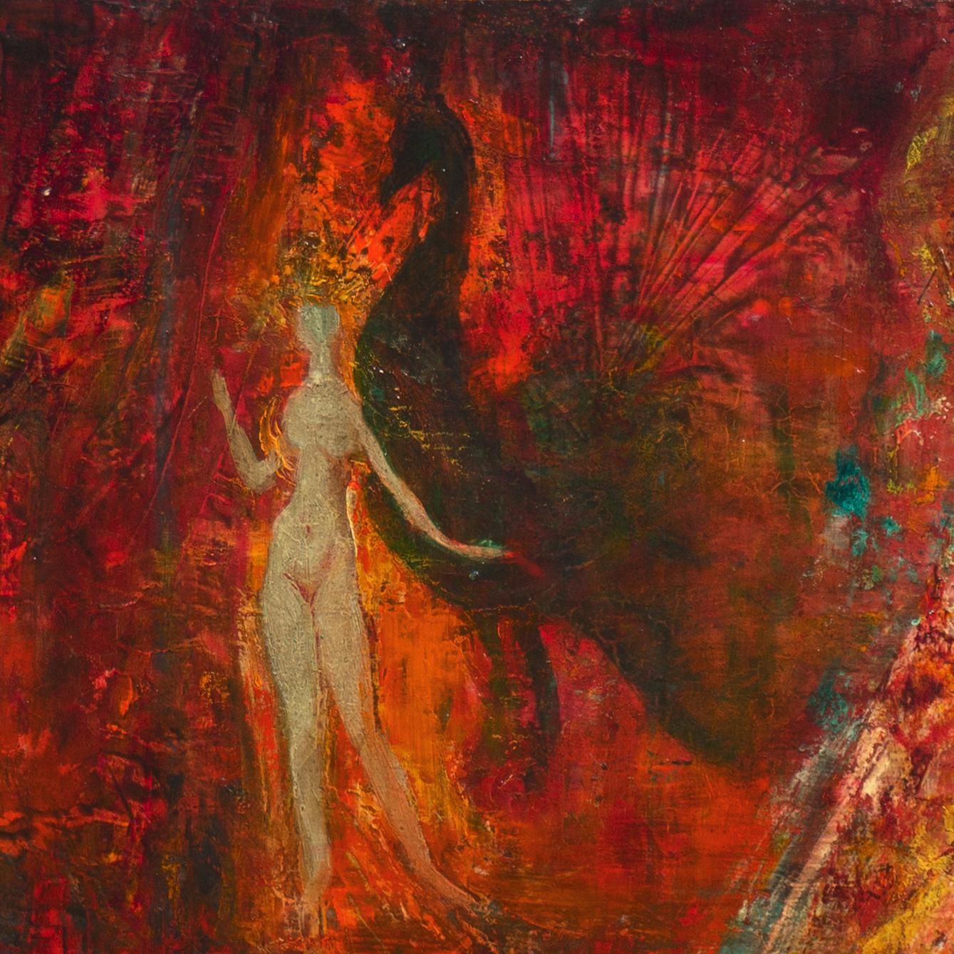 'Transcendentalist Figural Oil', Paris, Académie de la Grande Chaumière, Geneva For Sale 1