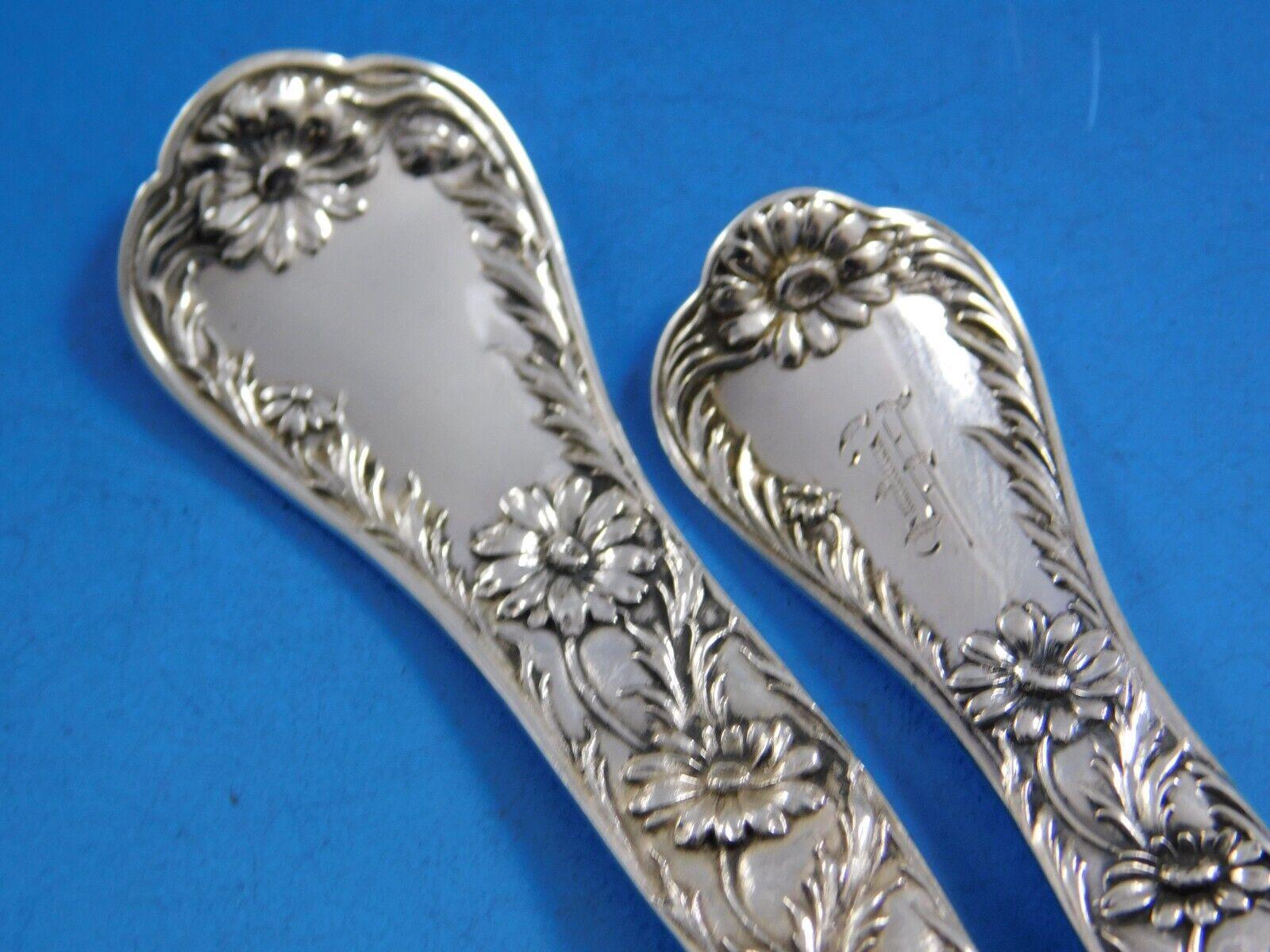 20th Century Marguerite by Gorham Sterling Silver Flatware Set for 10 Service 53 pcs Floral For Sale