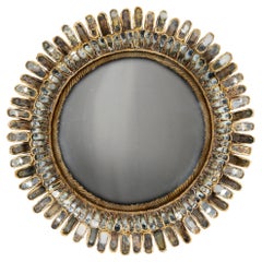 Marguerite by Line Vautrin, Light Beige Talosel Mirror Inlaid with Silver Gray